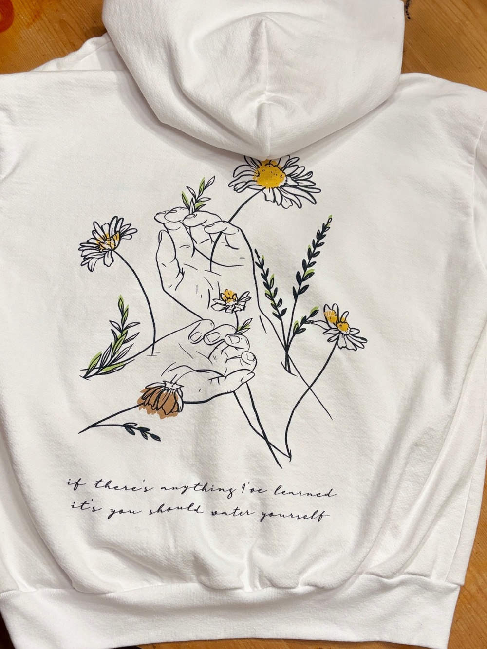 NWOT Lauren Spencer Smith Flowers Hoodie L Los Angeles Apparel